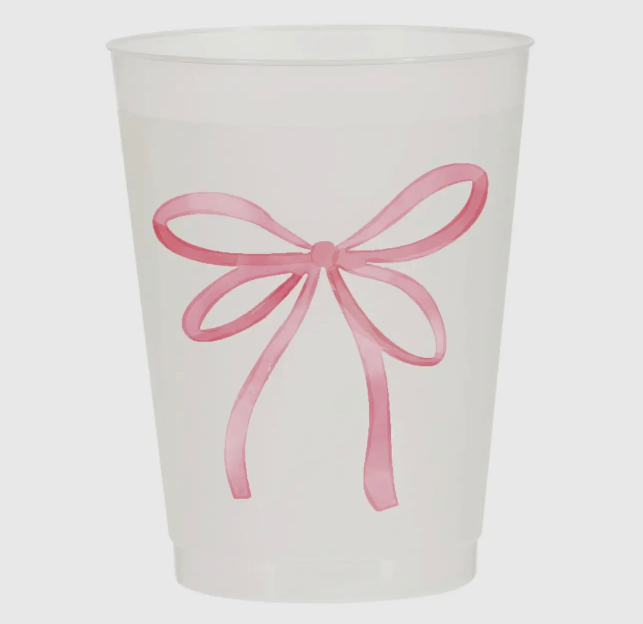 Pink bow Frosted flex cups