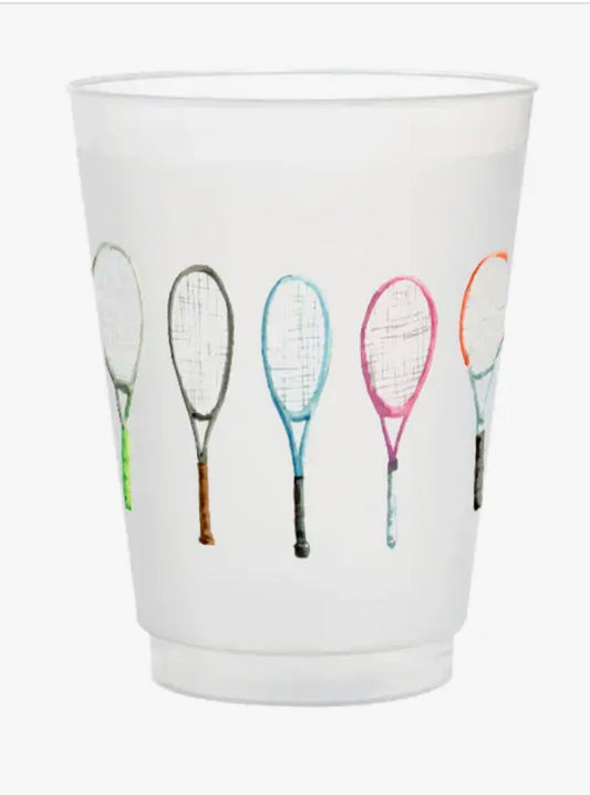 Watercolor tennis cups