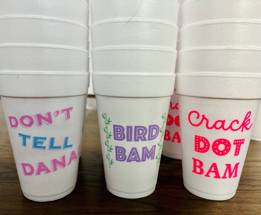 Mahjong foam cups
